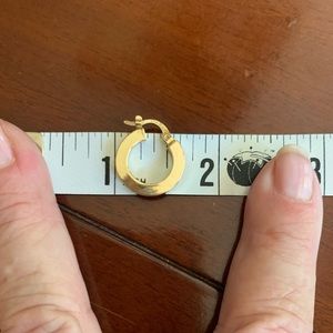 14k single gold hoop earring